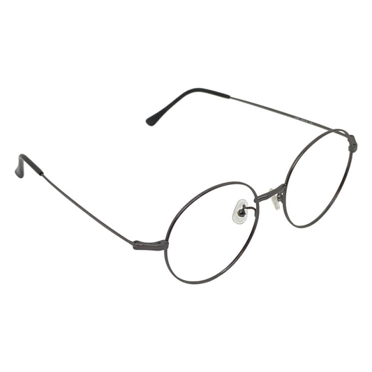 Arirang 102 round titanium prescription eyeglasses, side view with adjustable nose pads