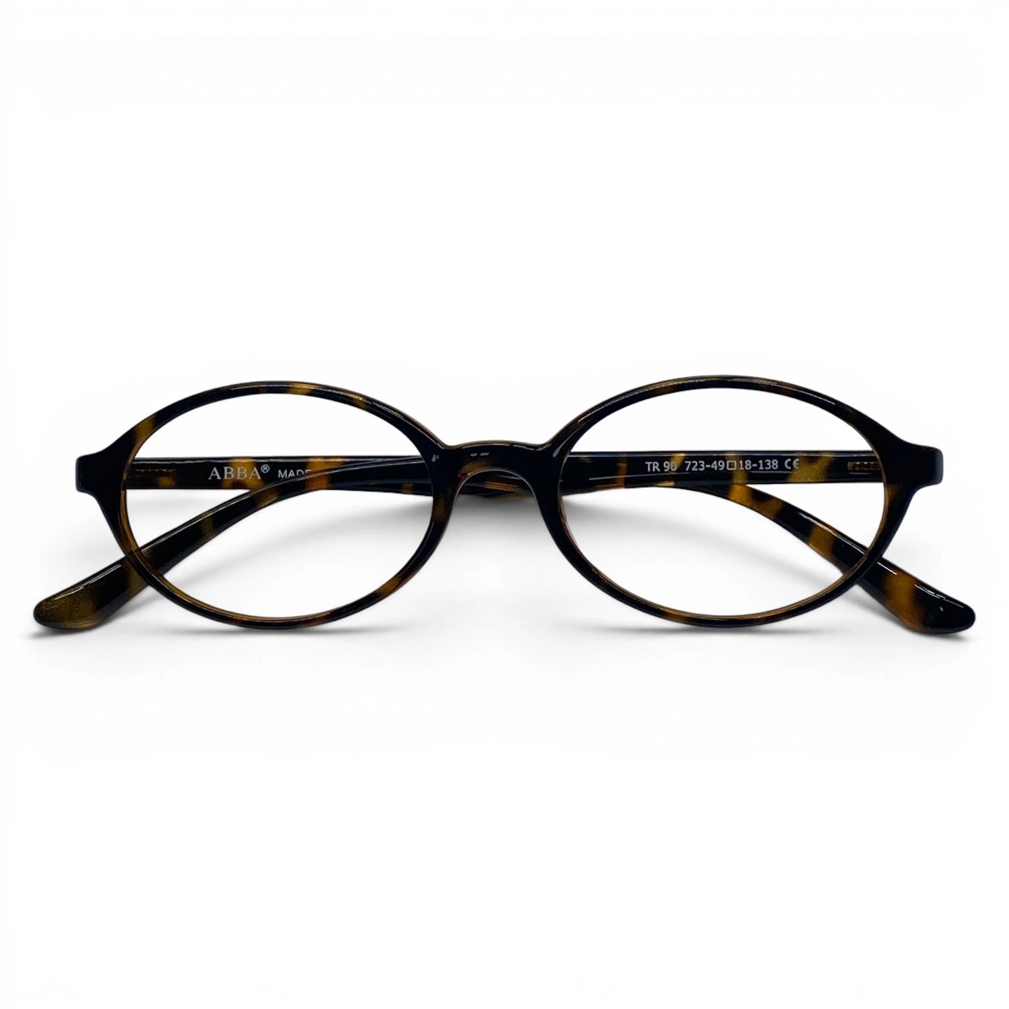 Dodo 723 oval TR90 plastic prescription eyeglasses, folded view of slim frame