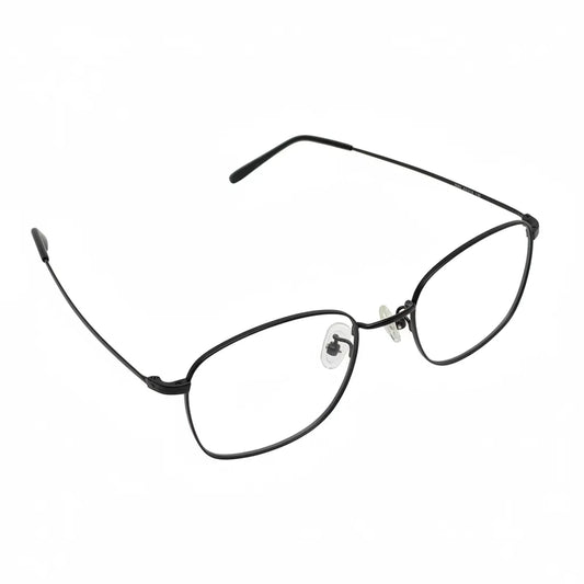 square titanium glasses with beta titanium frame, angle view