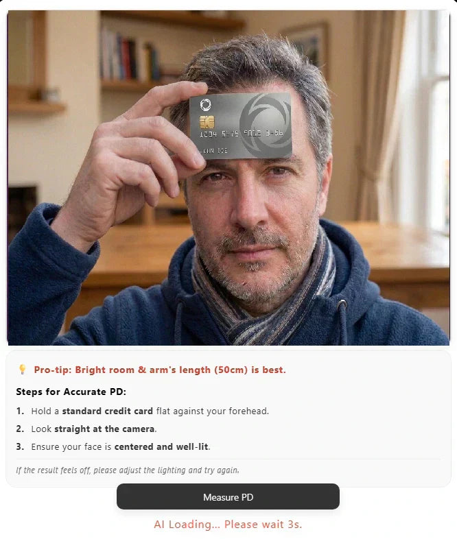 How to measure pupillary distance online — VionGlasses AI-powered PD measurement tool