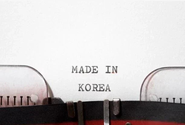 Made in Korea label, showing transparent manufacturing origin and Korean precision engineering quality eyeglasses