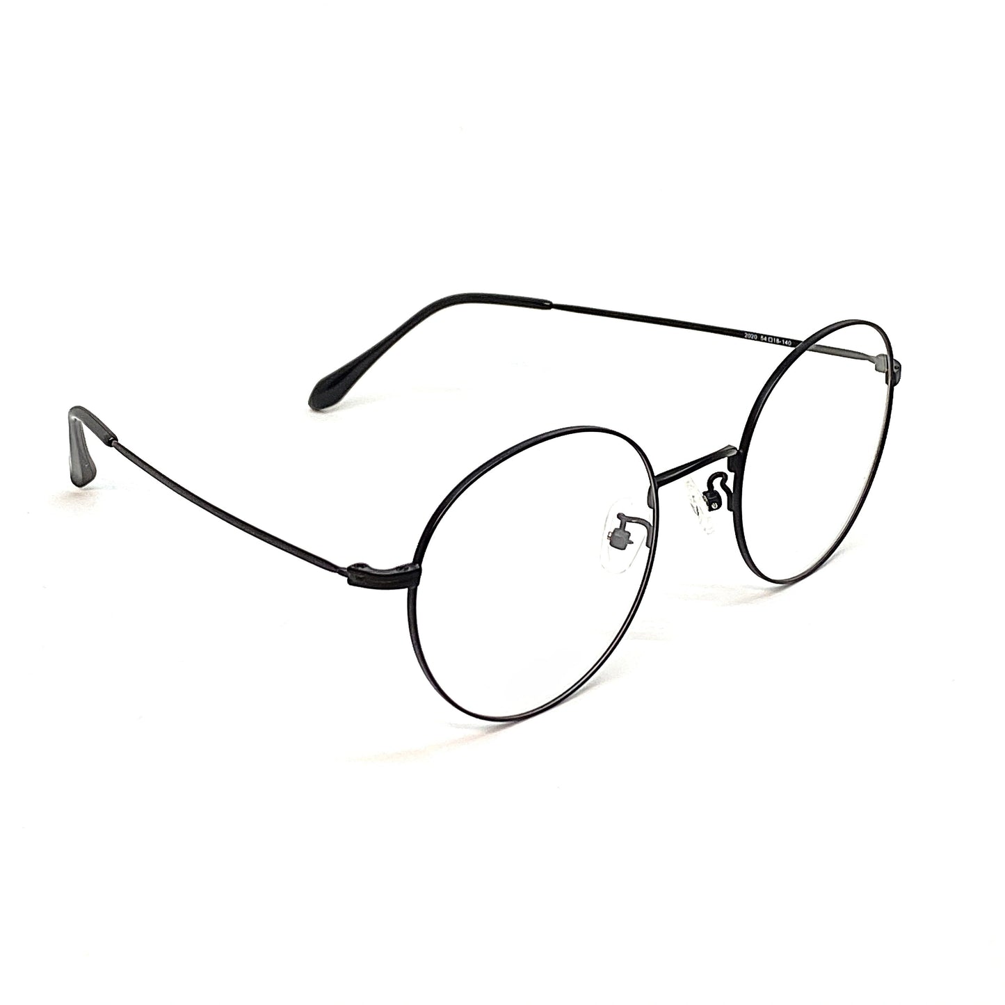 round titanium glasses with beta titanium frame, angle view