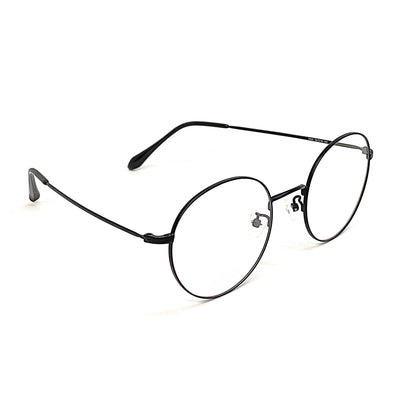 round titanium glasses with beta titanium frame, angle view