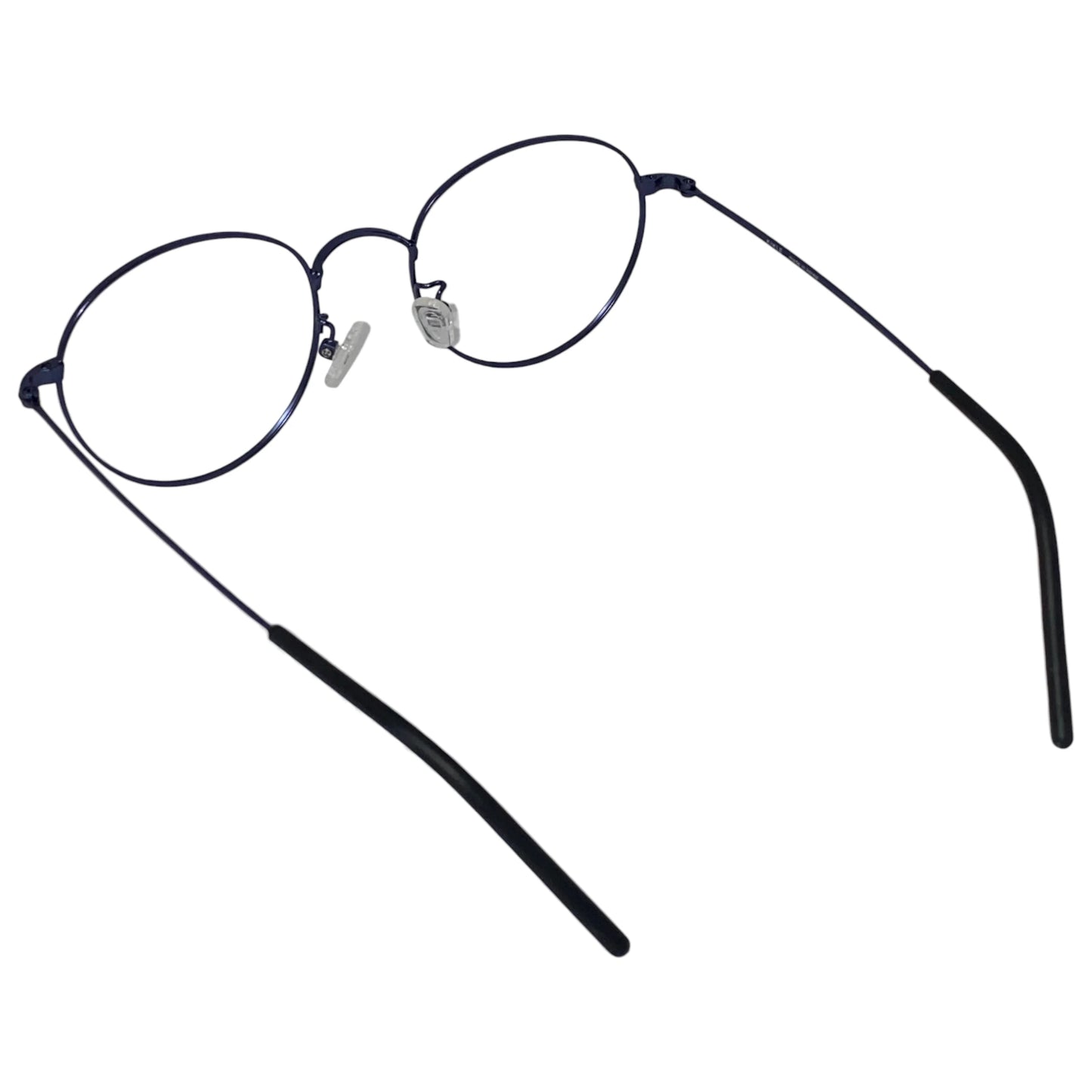 Bada 505 round titanium prescription glasses, back view showing non slip temple tips
