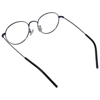 Bada 505 round titanium prescription glasses, back view showing non slip temple tips