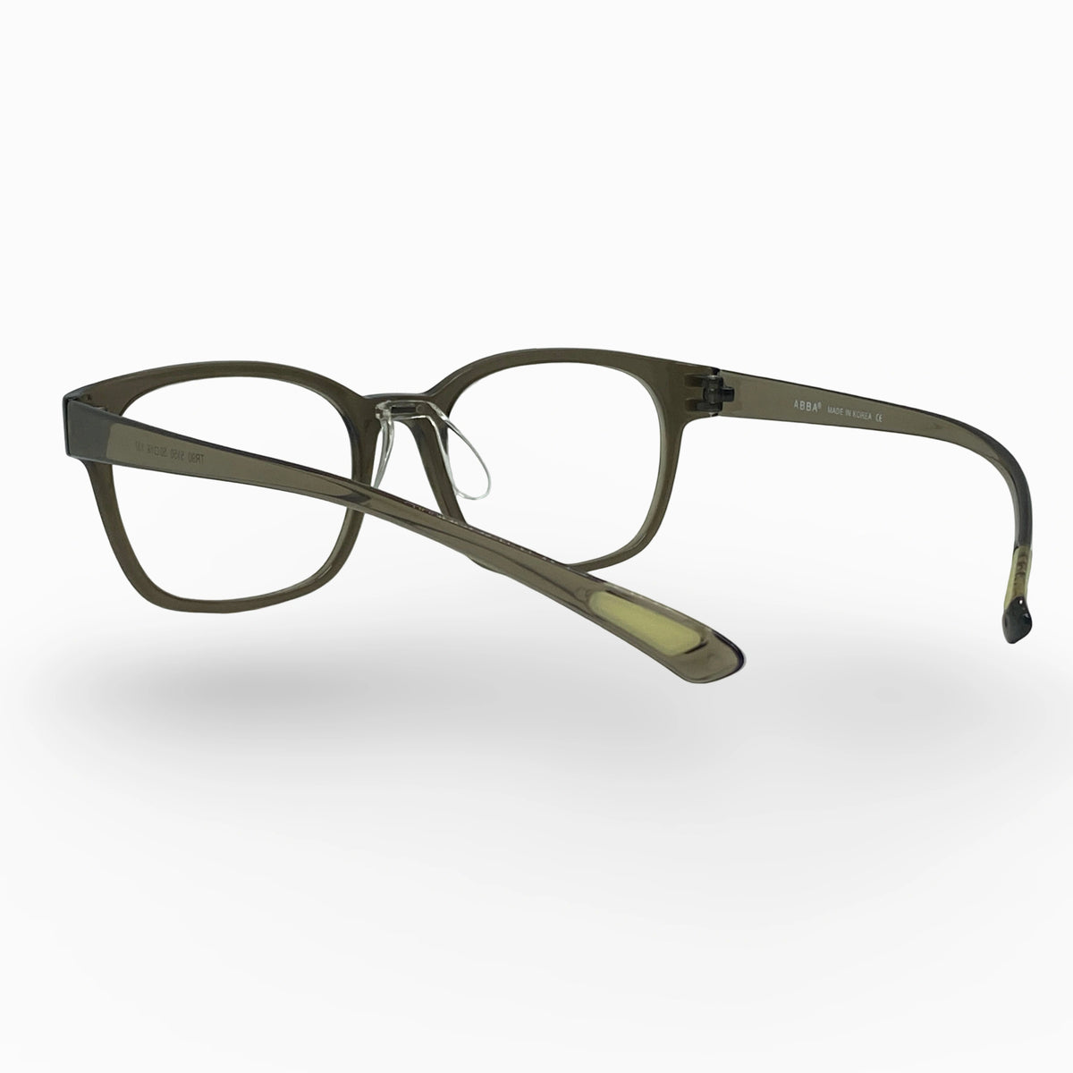 Bibim 5150 square TR90 plastic prescription glasses, back view of non-slip temple tips