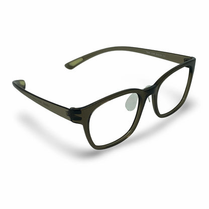 Bibim 5150 square TR90 plastic glasses, side view of flexible nose pads
