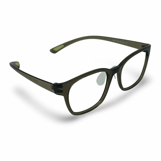 Bibim 5150 square TR90 plastic glasses, side view of flexible nose pads