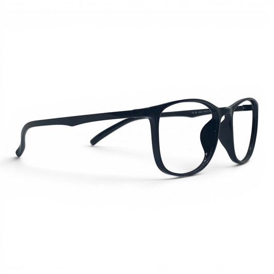 Bong 660 square TR90 plastic glasses, side view with ear-contoured temples 