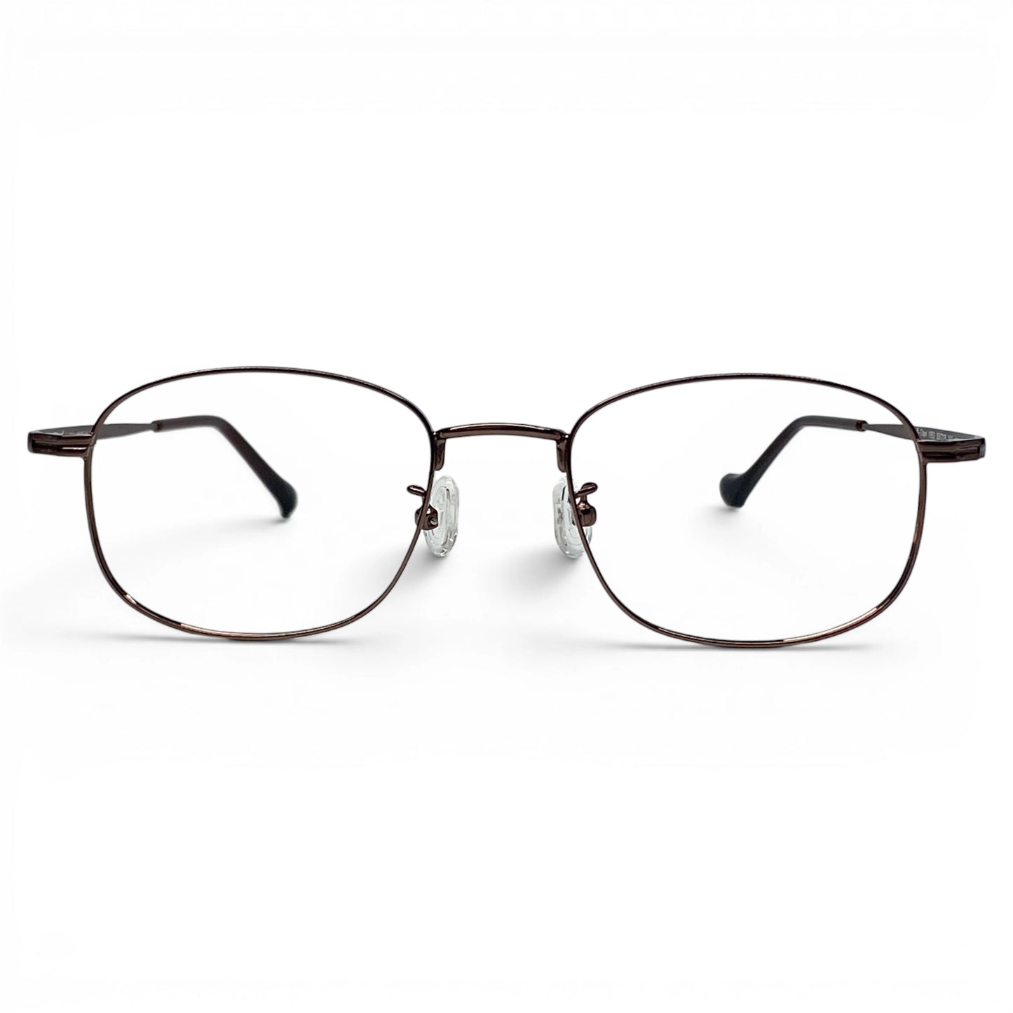 Bora 1953 square titanium prescription eyeglasses in bronze color, front view