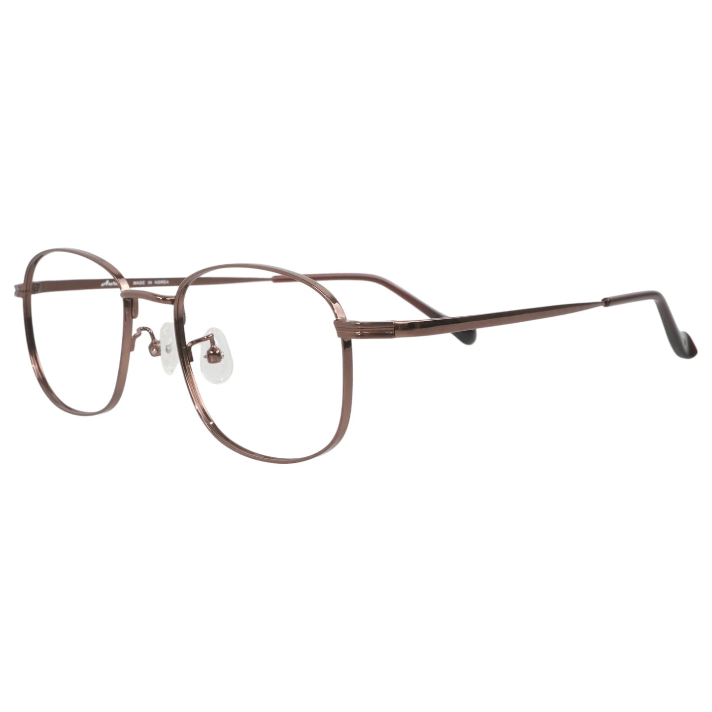 Bora 1953 square titanium prescription eyeglasses, side view with adjustable nose pads