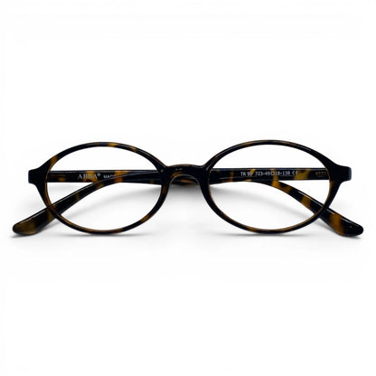 Dodo 723 oval TR90 plastic prescription eyeglasses, folded view of slim frame
