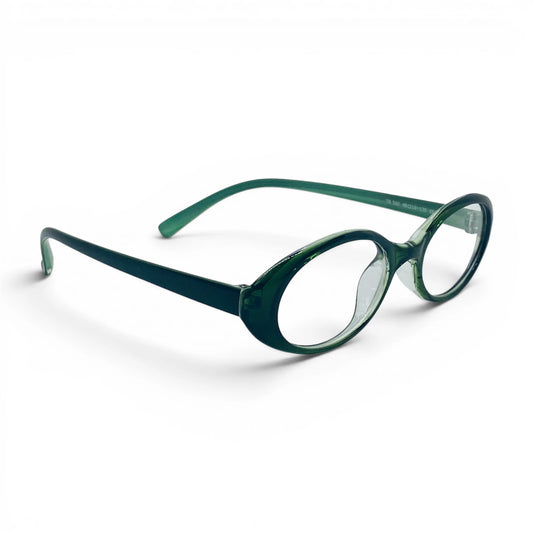 Dooly 560 oval TR90 plastic prescription glasses, side view with integrated nose pads