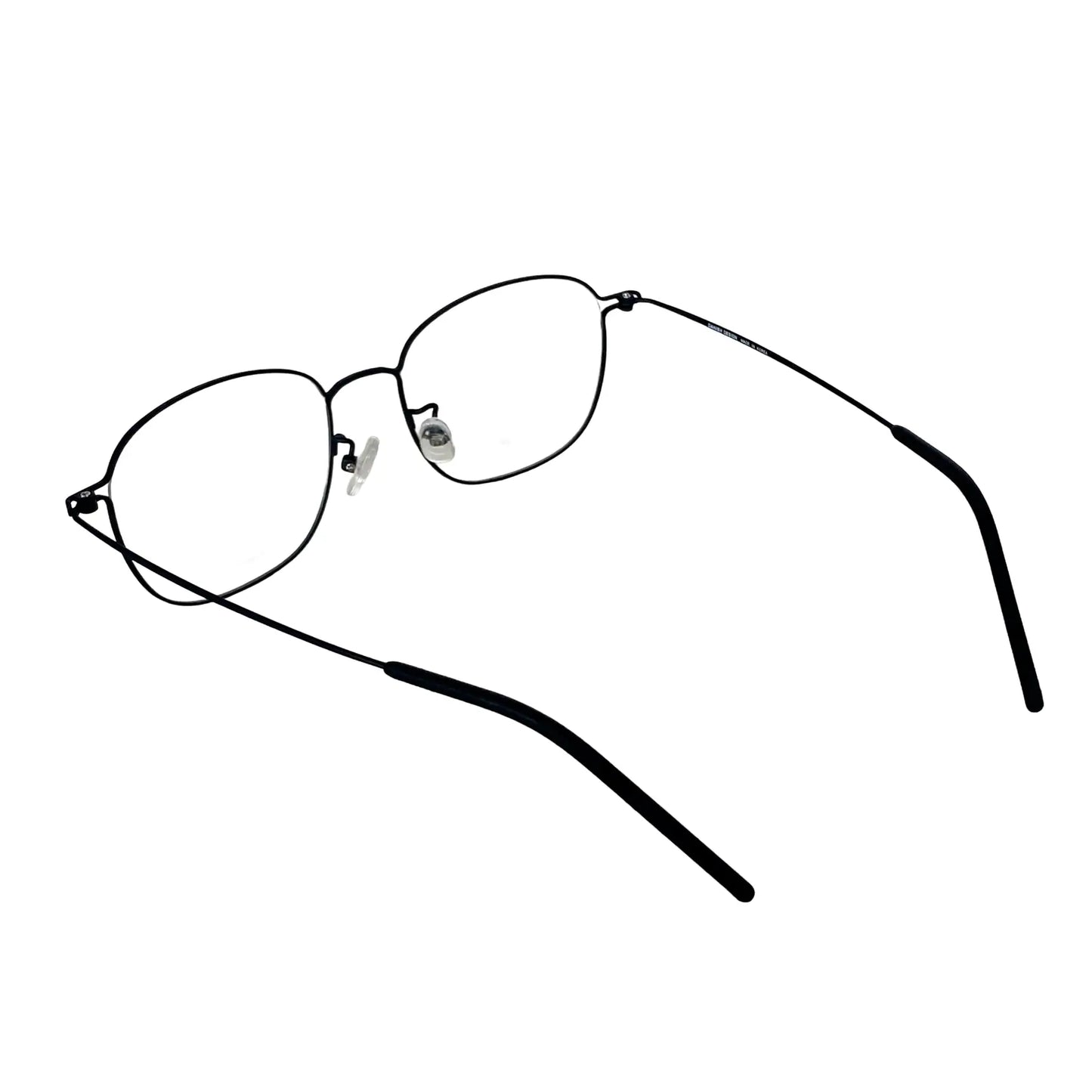 HanKang 106 square titanium prescription eyeglasses, back view showing nonslip temple tips