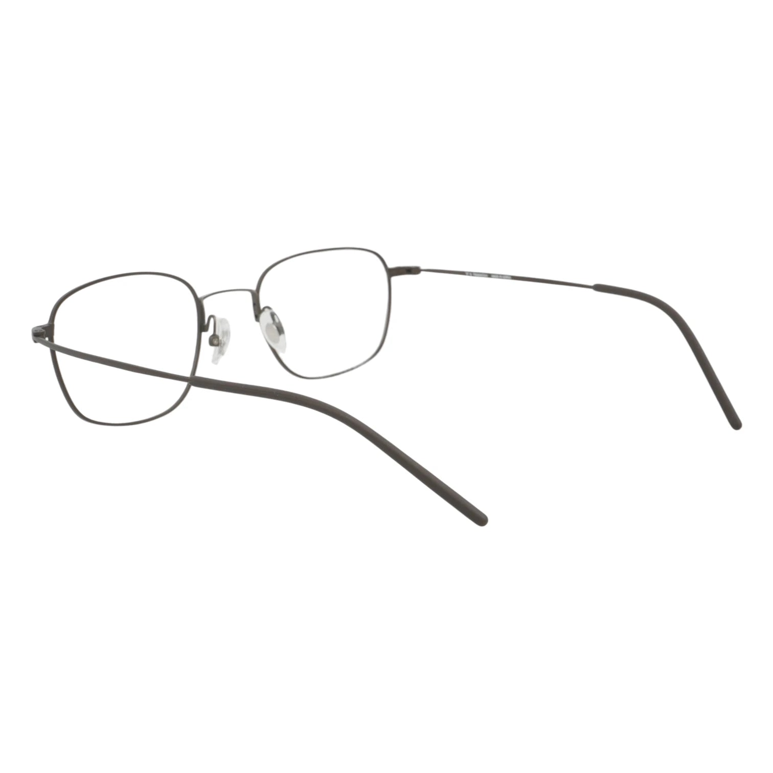 Hanok 104 square titanium prescription eyeglasses, back view showing nonslip temple tips