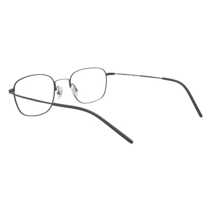 Hanok 104 square titanium prescription eyeglasses, back view showing nonslip temple tips