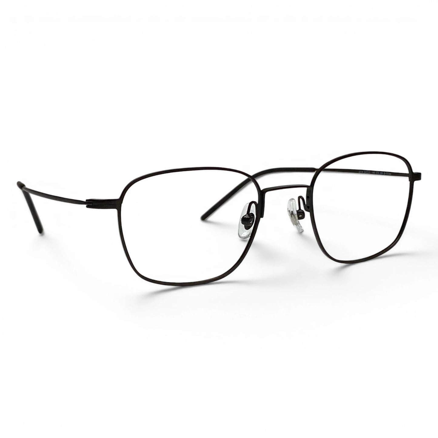Hanok 104 square titanium prescription eyeglasses, front view of slim frame