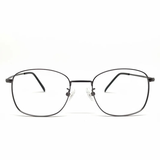 square titanium glasses with beta titanium frame, front view
