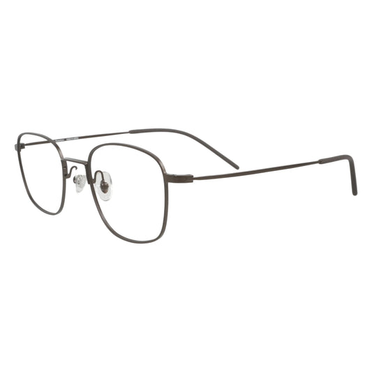 Hanok 104 square titanium prescription eyeglasses, side view with adjustable nose pads