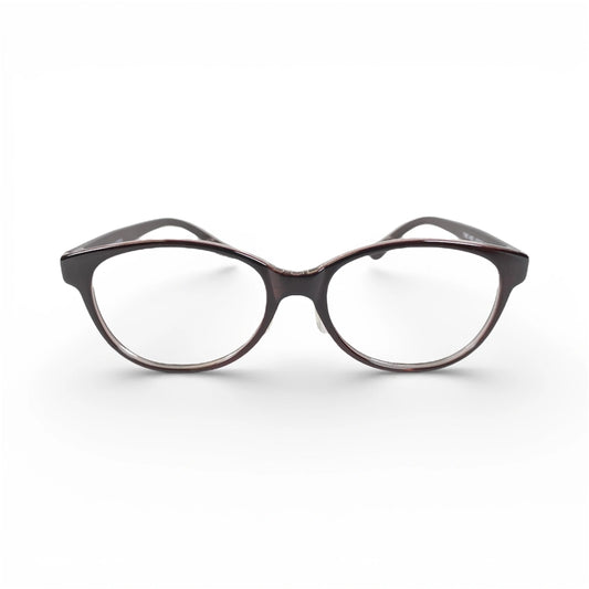 Hogi 4001 oval TR90 plastic prescription eyeglasses in brown, front view