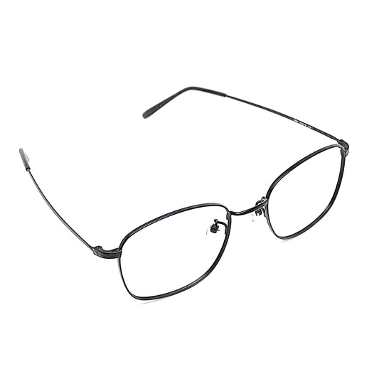 square titanium glasses with beta titanium frame, angle view