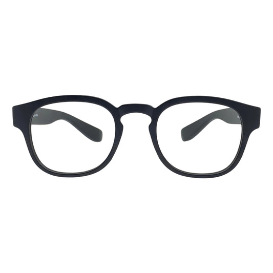 Jung 576 square TR90 plastic prescription eyeglasses in matte black, front view