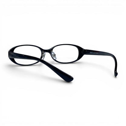 Sarang 564 rectangle TR90 plastic prescription eyeglasses, rear view showing curved temples
