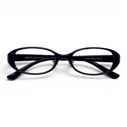Sarang 564 rectangle TR90 plastic prescription eyeglasses, folded view showing thick full-rim frame