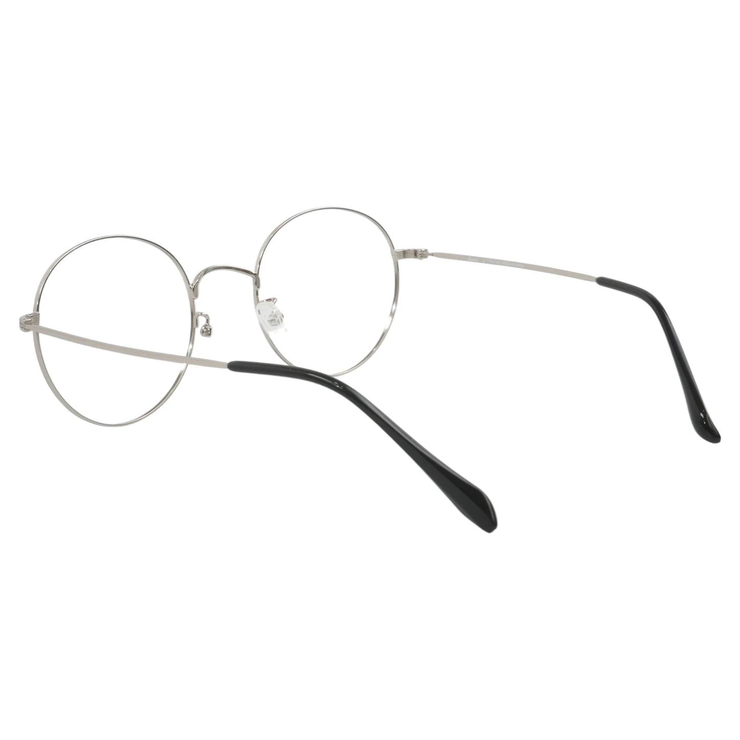 Taekwondo 105 round titanium prescription eyeglasses, back view with stable temple tips