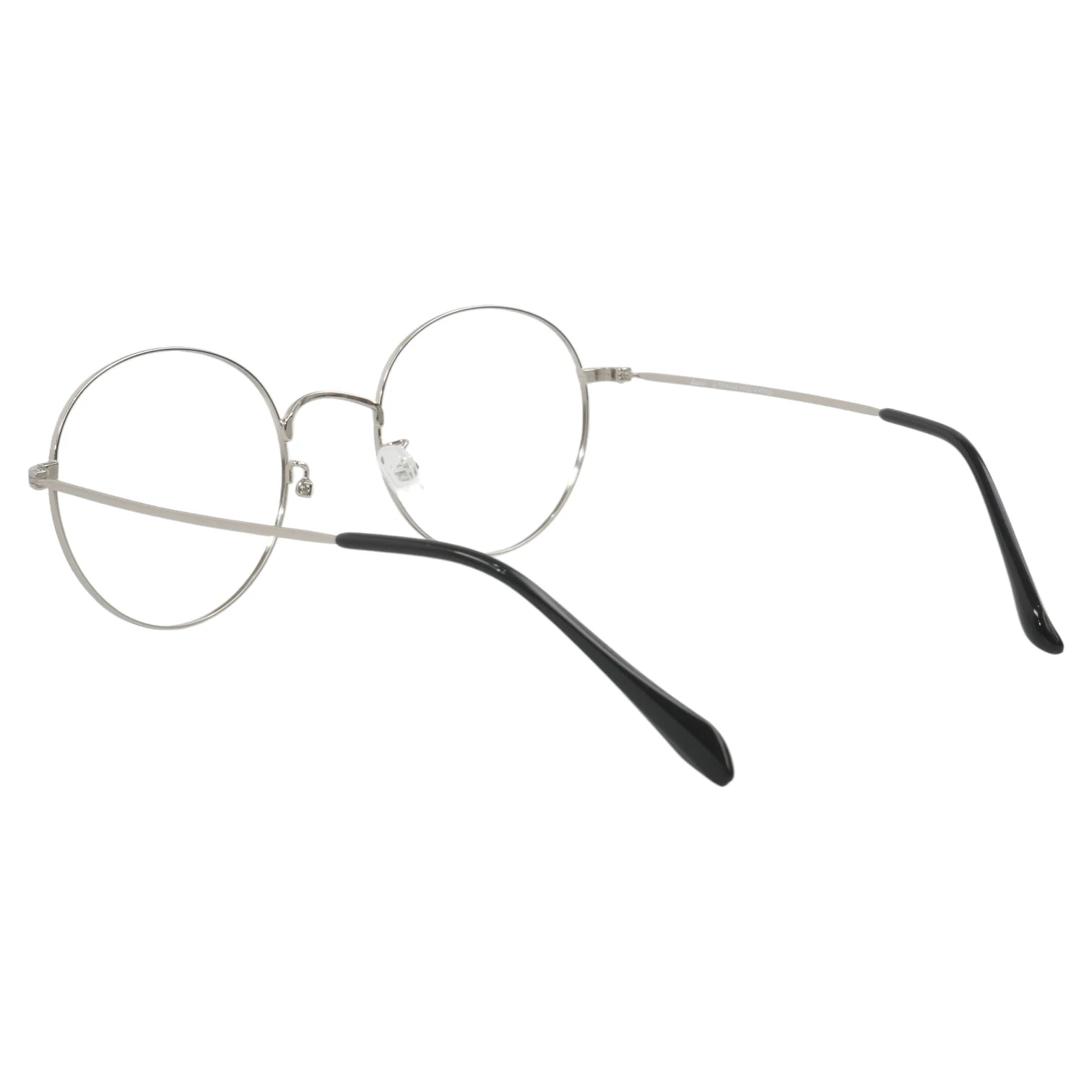Taekwondo 105 round titanium prescription eyeglasses, back view with stable temple tips
