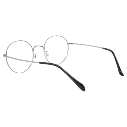 Taekwondo 105 round titanium prescription eyeglasses, back view with stable temple tips