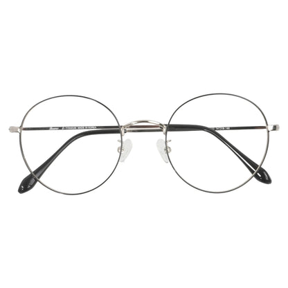 Taekwondo 105 round titanium prescription eyeglasses, folded view of slim frame