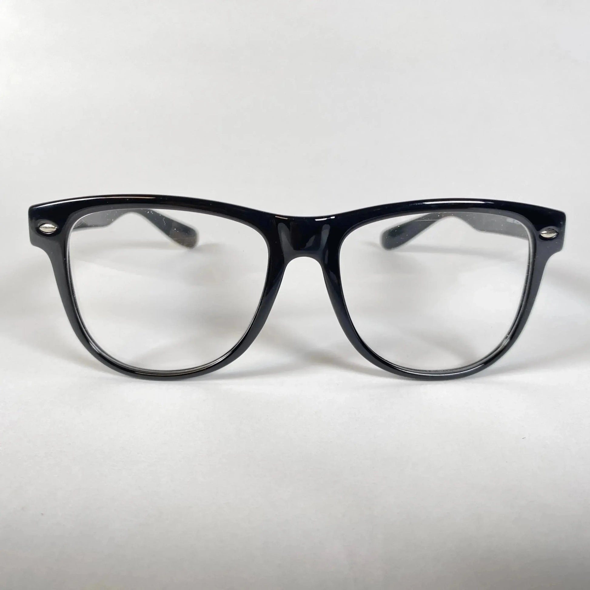 FaceFit 0919 square oversized eyeglasses front view - unisex TR557 frame with integrated nose pads