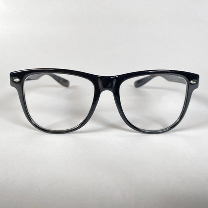 FaceFit 0919 square oversized eyeglasses front view - unisex TR557 frame with integrated nose pads