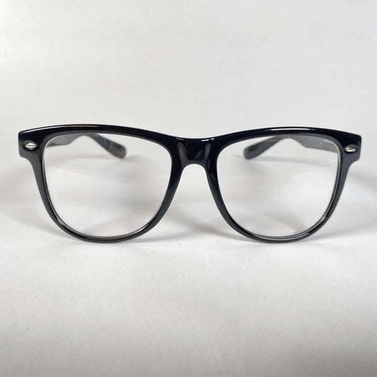 FaceFit 0919 square oversized eyeglasses front view - unisex TR557 frame with integrated nose pads