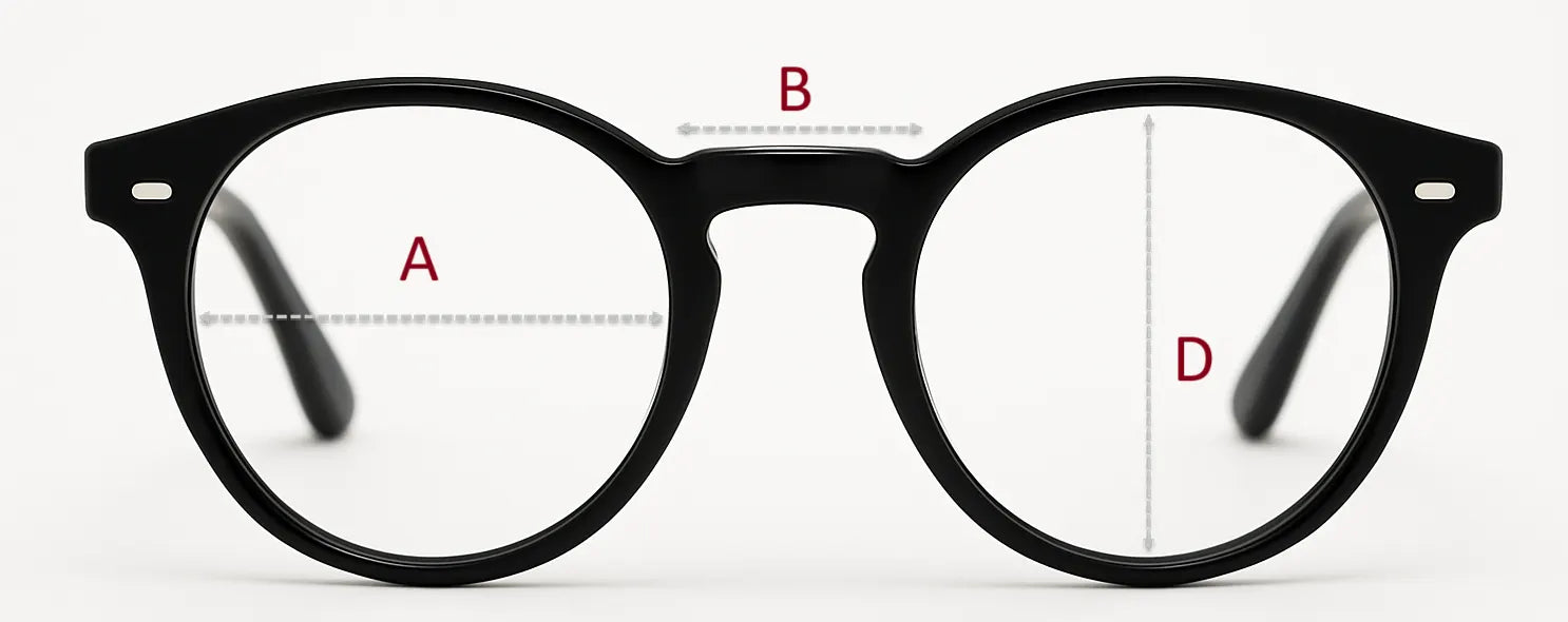 Eyeglass Size Illustration