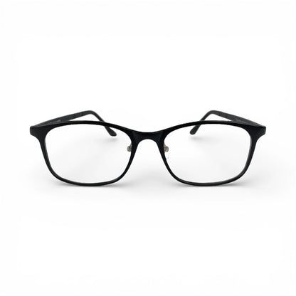 Northopt 683 classic square prescription eyeglasses in matte black, front view