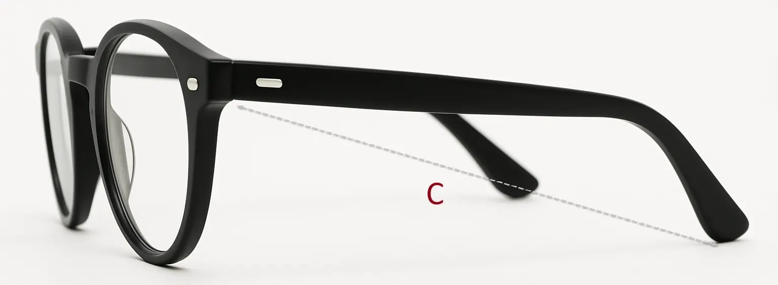 Eyeglass Size Illustration