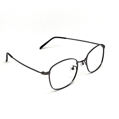 square titanium glasses with beta titanium frame, angle view