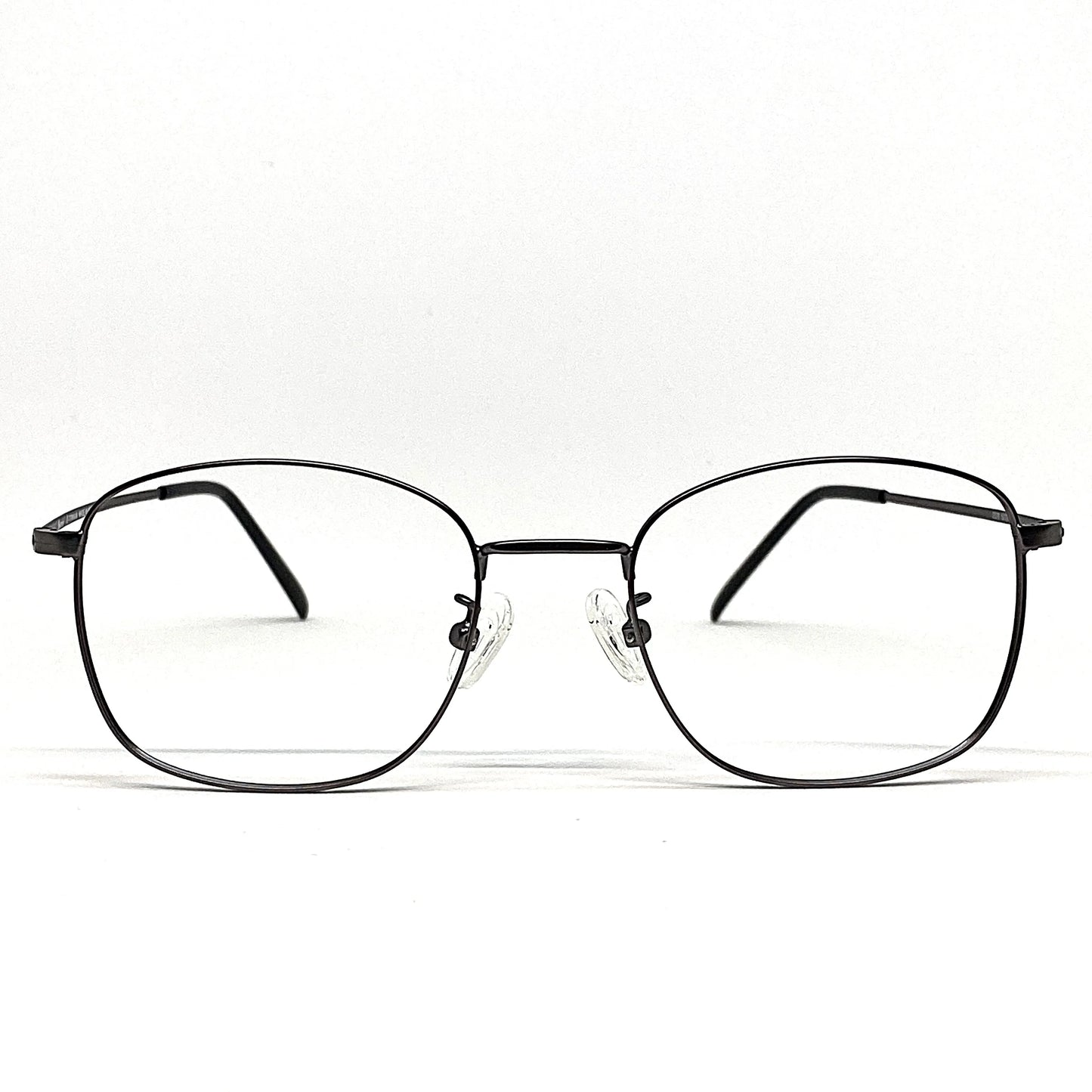 square titanium glasses with beta titanium frame, front view