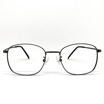 square titanium glasses with beta titanium frame, front view