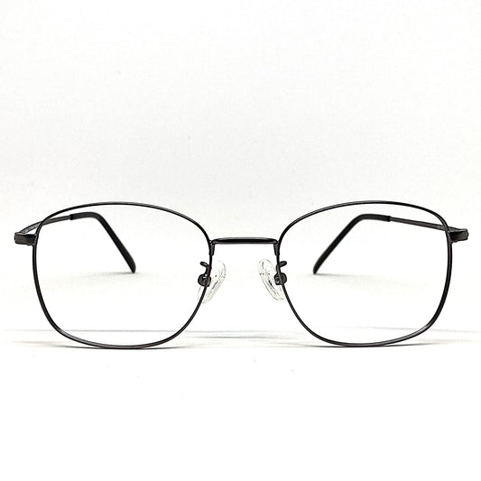 square titanium glasses with beta titanium frame, front view