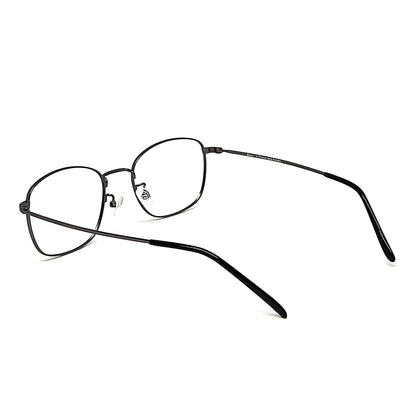 square titanium glasses with beta titanium frame, side view